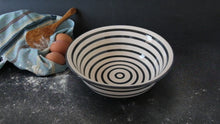 Load and play video in Gallery viewer, Black Stripe Med Deep Bowl
