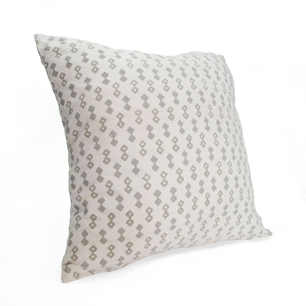 Grey Diamond Silk Pillow Cover  (18