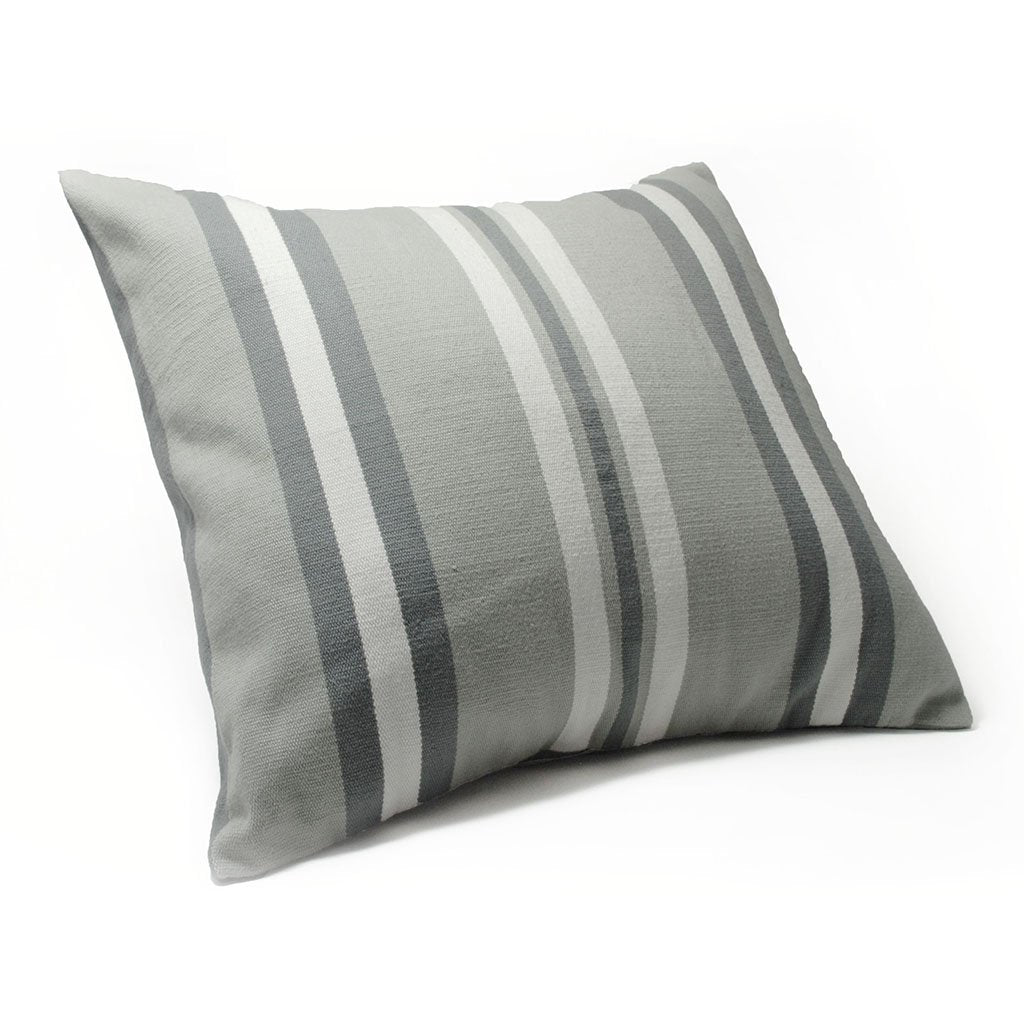 Grey Bold Stripe Pillow Cover   (18