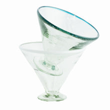 Load image into Gallery viewer, Aqua Rim Margarita Glass
