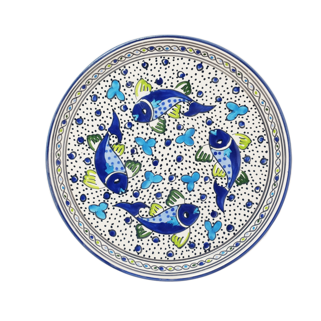 Blue Fish Dinner Plate