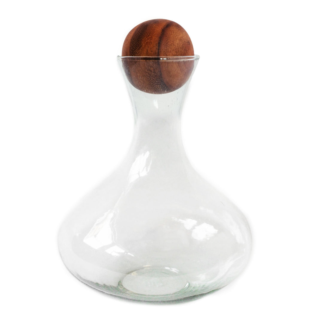 Clasico Decanter Large with Wood Topper