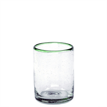 Load image into Gallery viewer, Green Rim Juice Glass
