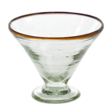 Load image into Gallery viewer, Amber Rim Margarita Glass
