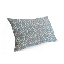 Load image into Gallery viewer, Blue Petal Silk Pillow Cover (18&quot;L x 12&quot;)
