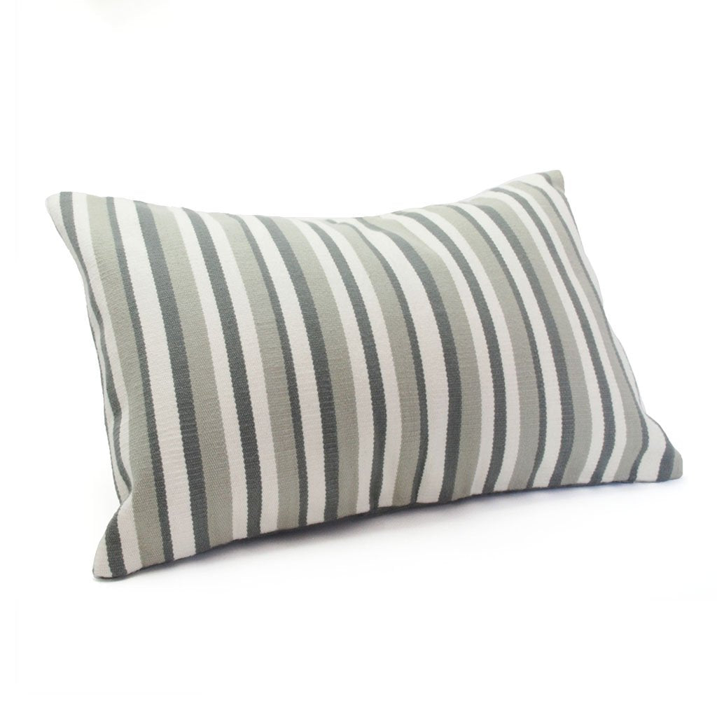Grey Narrow Stripe Pillow Cover  (18