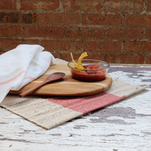 Load image into Gallery viewer, Red Stripe Jute Placemat
